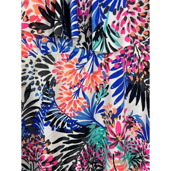 Island Escape Women Plus Size 18W La Flor Underwire Tankini Top Multicolor N2 - Picture 11 of 13